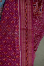 Load image into Gallery viewer, NeelPriya - Light Sky Blue Mercerized Cotton Sambalpuri Saree with Fish &amp; Shankh Motifs
