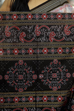 Load image into Gallery viewer, Baang - Mercerized Cotton Sambalpuri Saree with Baang Bird Motif &amp; Rudraksha Border
