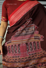 Load image into Gallery viewer, SuryaKrit - Sambalpuri Saree with Konark Chakra &amp; Temple Motifs
