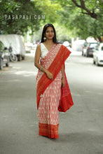 Load image into Gallery viewer, Isha - Orange Sambalpuri Cotton Saree
