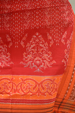 Load image into Gallery viewer, Mercerized Cotton Sambalpuri Saree Gaja Bandha Red &amp; Orange - Pasapali
