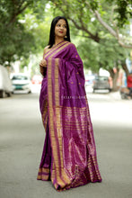 Load image into Gallery viewer, Kanakpriya - Mulberry Silk Sambalpuri Saree with Golden Tissue Phoda Kumbha Border
