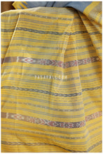 Load image into Gallery viewer, Neelprabha - Pastel Blue Cotton Phoda Kumbha Sambalpuri Saree with Temple and Fish Motifs – Pasapali
