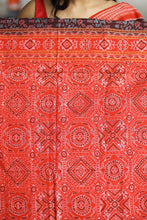 Load image into Gallery viewer, Hansa Lata - Mercerized Cotton Sambalpuri Saree with Floral Vine &amp; Hansa Motifs
