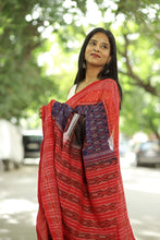 Load image into Gallery viewer, Multicolor Sambalpuri Cotton Saree | Flower Tribal Ikat – Pasapali

