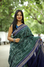 Load image into Gallery viewer, Green Sambalpuri Saree | Konark Chakra Natya Ikat – Pasapali
