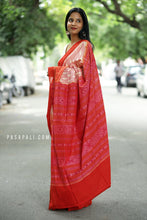 Load image into Gallery viewer, Isha - Orange Sambalpuri Cotton Saree
