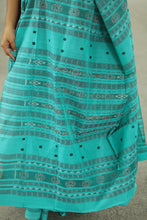 Load image into Gallery viewer, Teal Tara - Cotton Phoda Kumbha Sambalpuri Saree with Fish &amp; Flower Ikat Pallu
