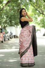Load image into Gallery viewer, Baang - Mercerized Cotton Sambalpuri Saree with Baang Bird Motif &amp; Rudraksha Border
