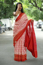Load image into Gallery viewer, Isha - Orange Sambalpuri Cotton Saree
