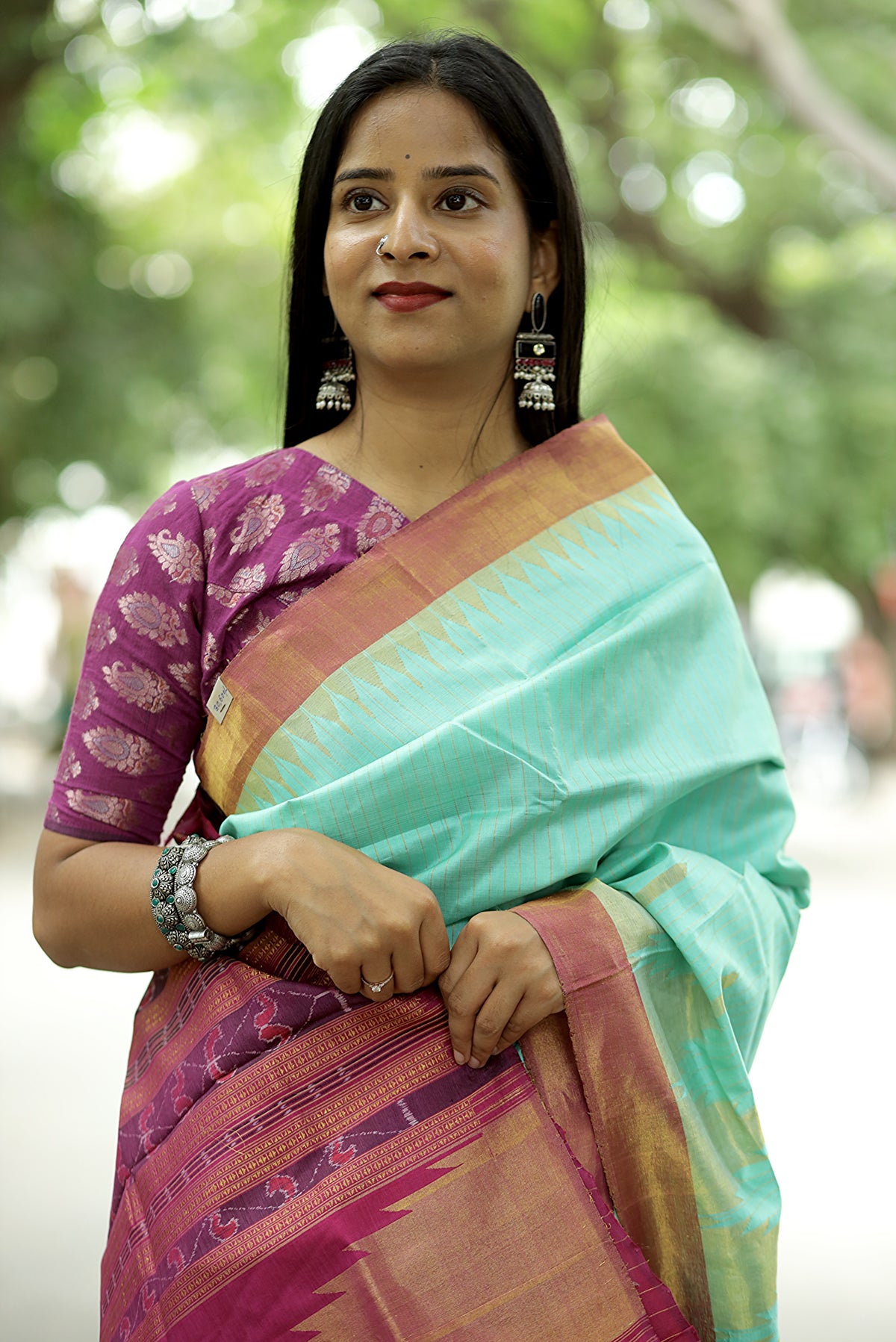 Hydrangea - Phoda kumbha Silk Saree | Pasapali