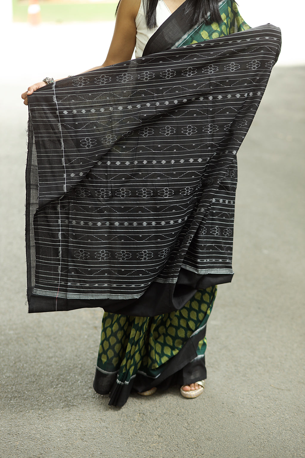 Banaja Rekha – The Dark Green Leaf Saree