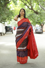 Load image into Gallery viewer, Multicolor Sambalpuri Cotton Saree | Flower Tribal Ikat – Pasapali
