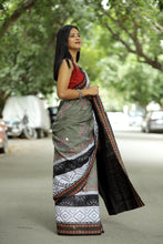 Load image into Gallery viewer, Mercerized Cotton Sambalpuri Saree | Tribal Peacock Ikat – Pasapali
