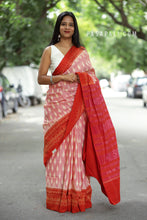 Load image into Gallery viewer, Isha - Orange Sambalpuri Cotton Saree
