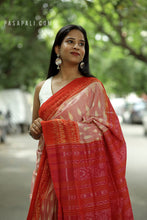 Load image into Gallery viewer, Isha - Orange Sambalpuri Cotton Saree
