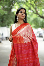 Load image into Gallery viewer, Isha - Orange Sambalpuri Cotton Saree
