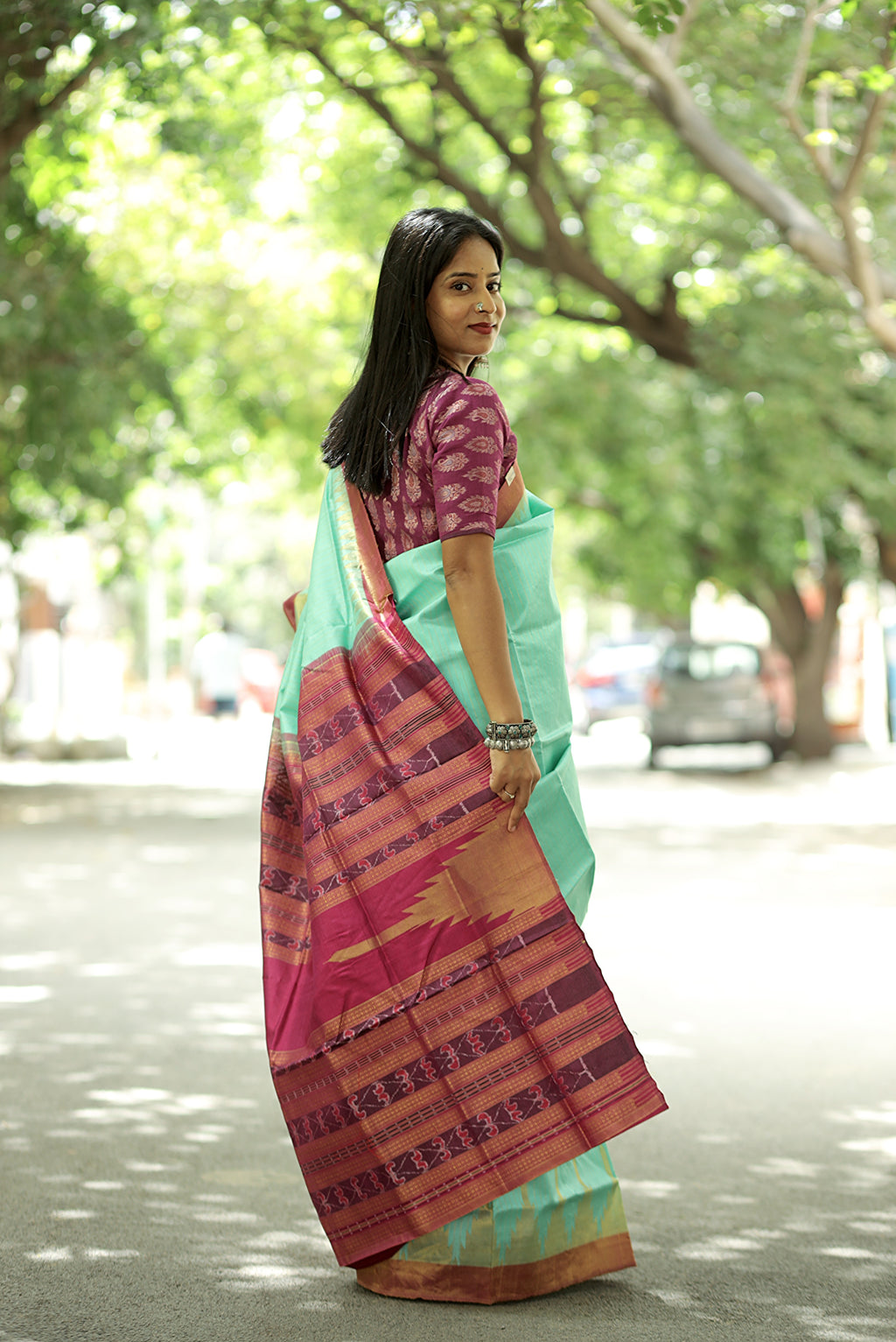 Hydrangea - Phoda kumbha Silk Saree | Pasapali