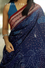 Load image into Gallery viewer, Gramya Drishya - Parvat-Sarita Kahaani - Sambalpuri Saree with Village Landscape Ikat Motifs
