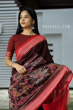 Load image into Gallery viewer, SuryaKrit - Sambalpuri Saree with Konark Chakra &amp; Temple Motifs
