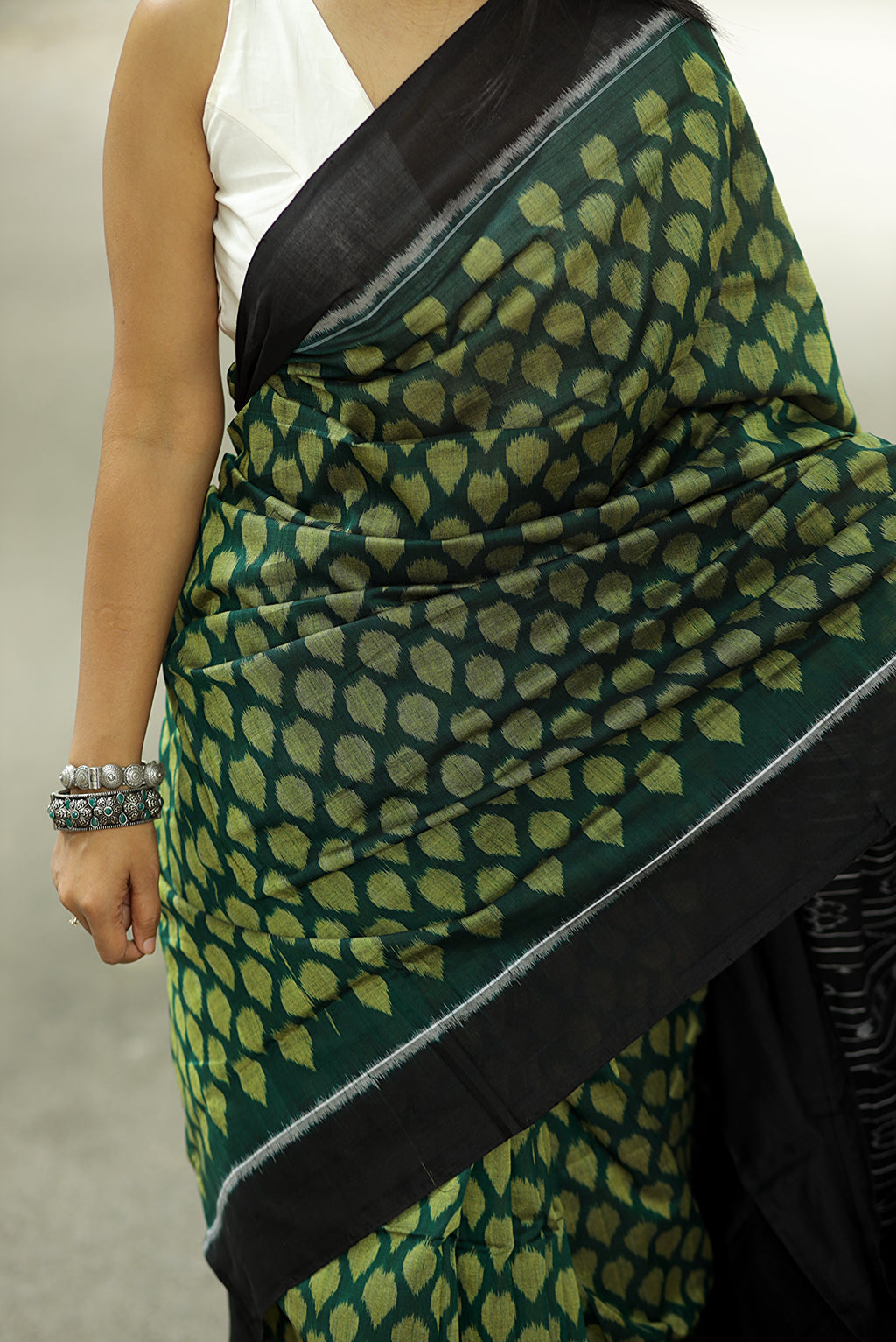 Banaja Rekha – The Dark Green Leaf Saree