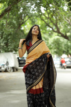 Load image into Gallery viewer, Triveni - Phula Butta &amp; Striped Pallu
