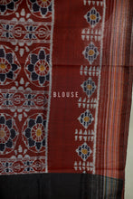 Load image into Gallery viewer, Rudrarekha - Dark Red Cotton Sambalpuri Saree with Tribal and Multicolor Bandha Motifs
