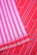 Load image into Gallery viewer, pink red sambalpuri cotton saree
