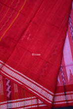 Load image into Gallery viewer, pink red sambalpuri cotton saree
