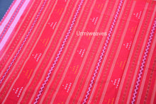 Load image into Gallery viewer, pink red sambalpuri cotton saree
