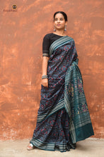 Load image into Gallery viewer, Pushpanjali Sambalpuri saree — Rudraksha and Plula motif detail, Bandhakala technique, Pasapali

