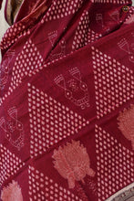 Load image into Gallery viewer, Fish motif vintage border close-up on Ramā Sambalpuri handloom saree — Bandhakala double ikat technique, Pasapali Odisha
