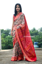 Load image into Gallery viewer, Mrunalini - Grey Sambalpuri cotton saree - Pasapali

