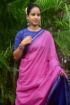 Phula motif detail on Shailabala pallu — resist-dyed Bandha ikat cotton, GI certified Sambalpuri handloom. Pasapali.