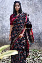 Load image into Gallery viewer, Elegant Laal Mandaar Sambalpuri Cotton Saree showcasing traditional Indian craftsmanship and vibrant colors
